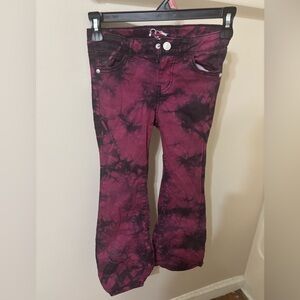 Art Class Maroon and Black Tie-Dye Jeans